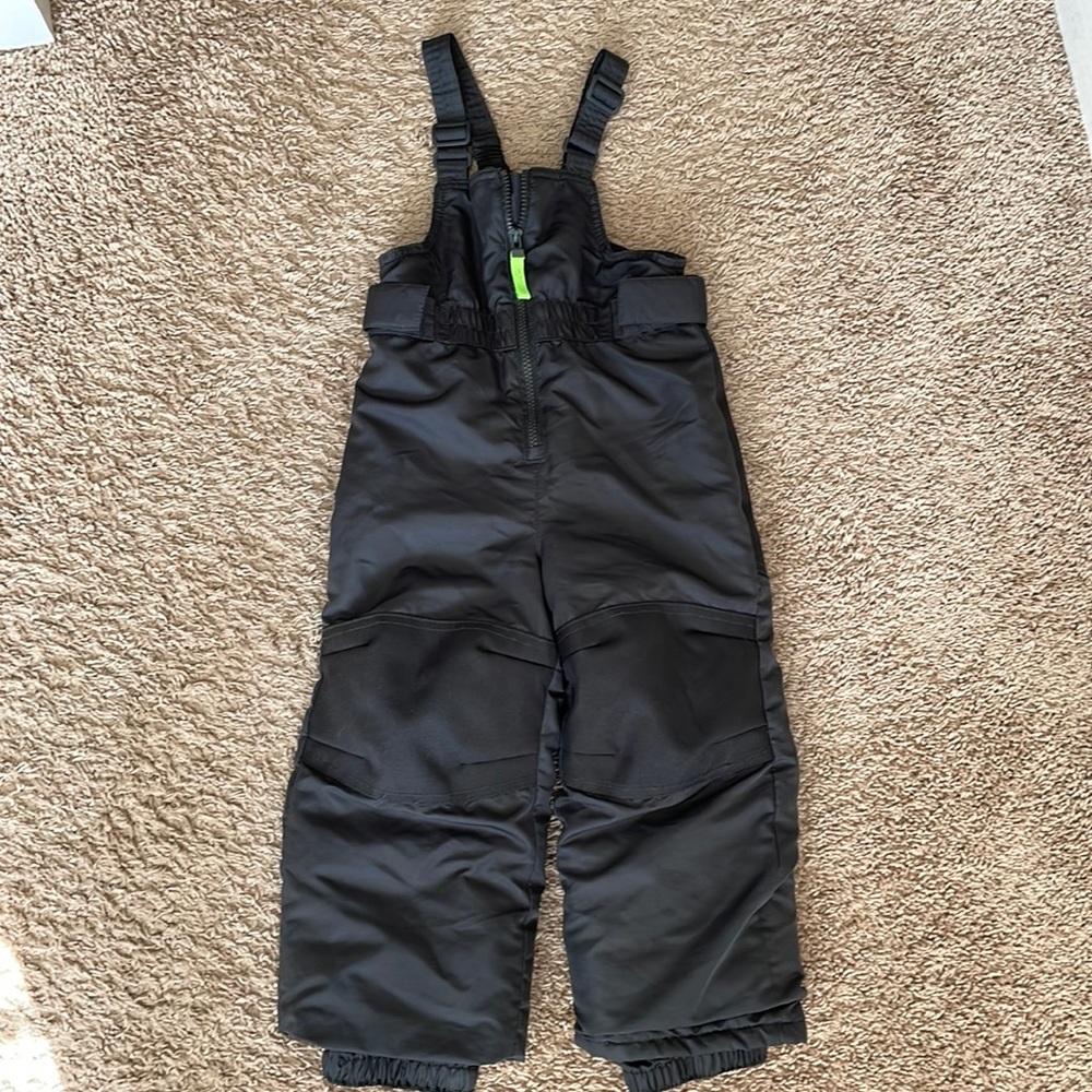 3T unisex snow bibs